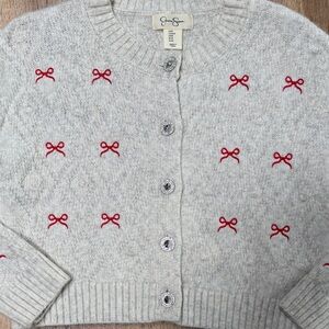 Jessica Simpson Sweater with Red Bow Accents
